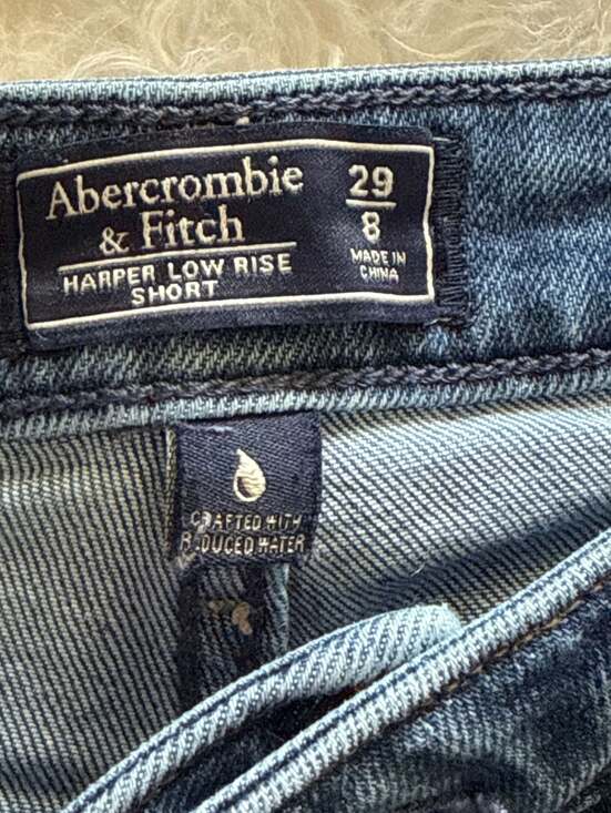 Abercrombie & Fitch Harper Low Rise Denim Cutoff Shorts Size 0 - Picture 2 of 3